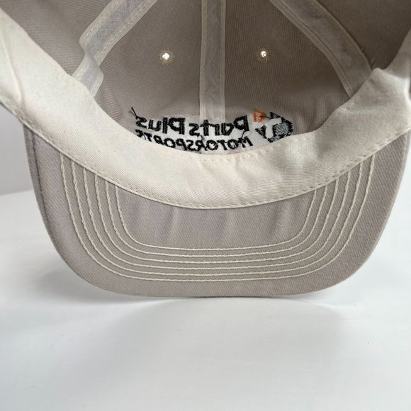 Parts Plus Motorsports baseball hat grey adjustable leather strap - Picture 5 of 5